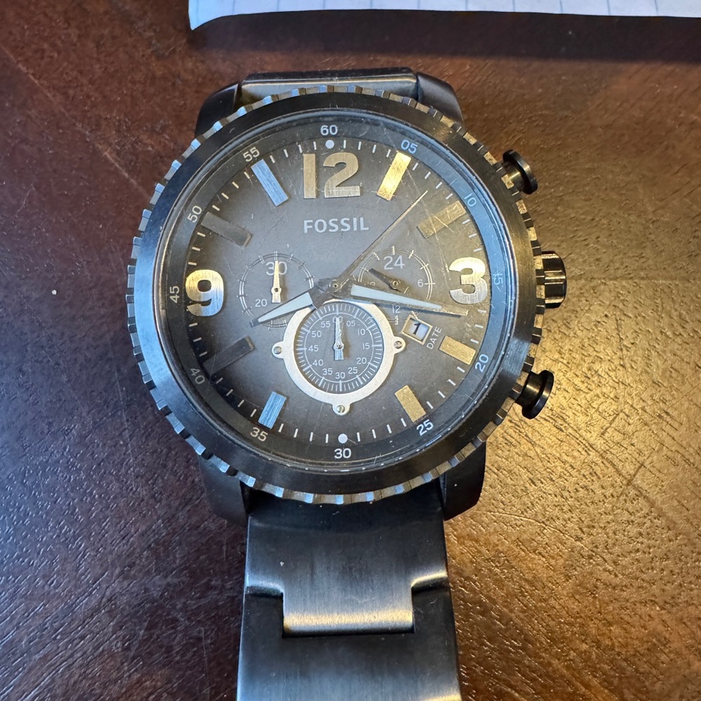 Fossil Black Chronograph Watch